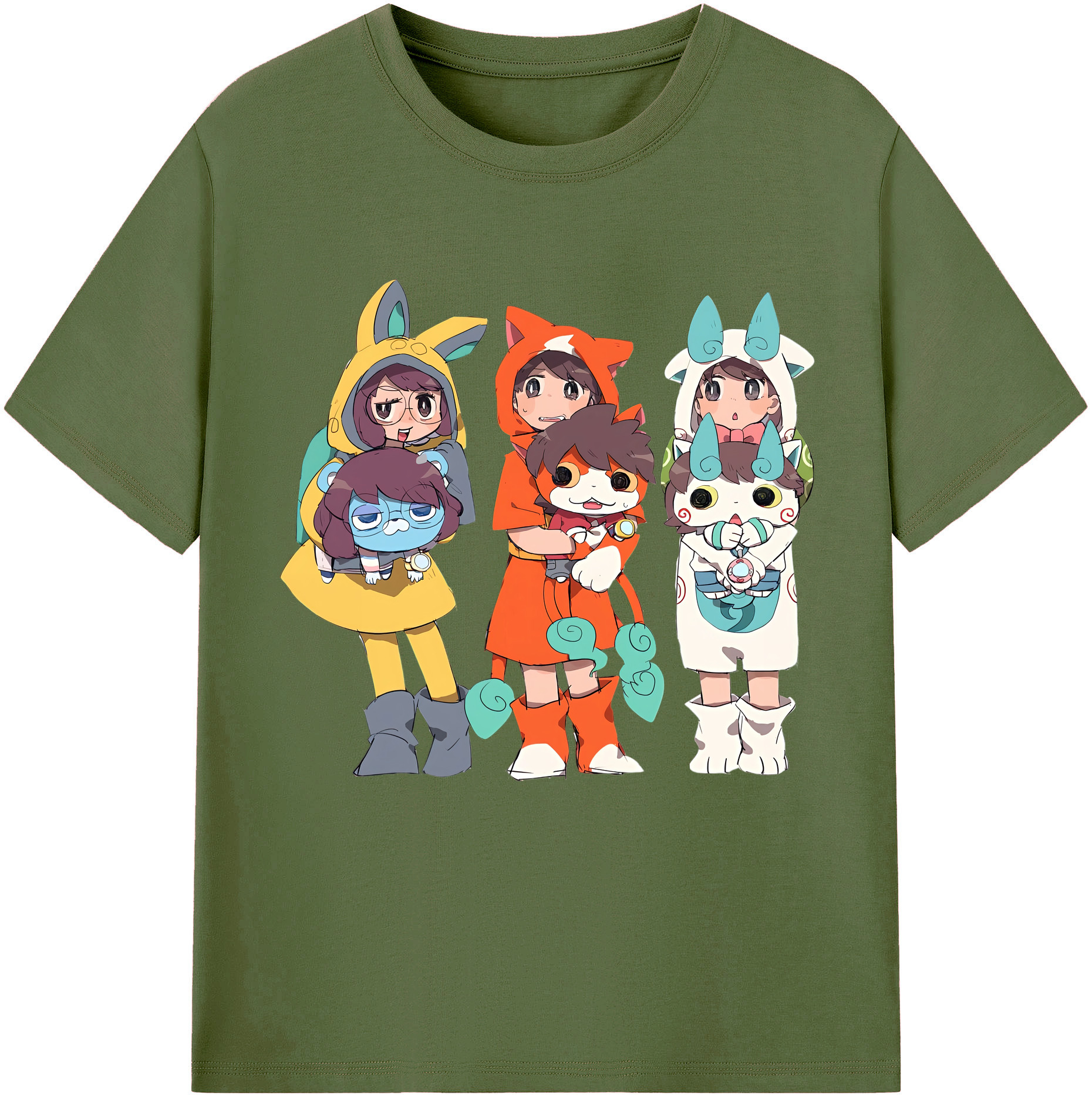（画像用） 妖怪ウォッチ Yo-kai Watch 綿100％半袖Tシャツ（フロントプリント）
